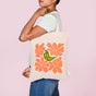 Reusable Printed Canvas Tote Bag For Women Set Of 2