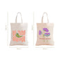 Reusable Printed Canvas Tote Bag For Women Set Of 2