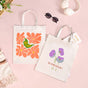 Reusable Printed Canvas Tote Bag For Women Set Of 2
