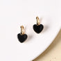 Reversible Little Black Heart Drop Earrings