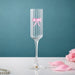 Ribbed Champagne Glass With Pink Glass Bow 200ml