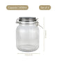 Ribbed Glass Jar With Cliplock Lid Set Of 4 1450ml