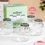 Ribbed Glass Jar With Cliplock Lid Set Of 4 1450ml
