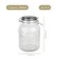 Ribbed Glass Jar With Cliplock Lid Set Of 4 2000ml