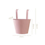 Ribbed Hanging Planter Set Of 2 Dusty Pink