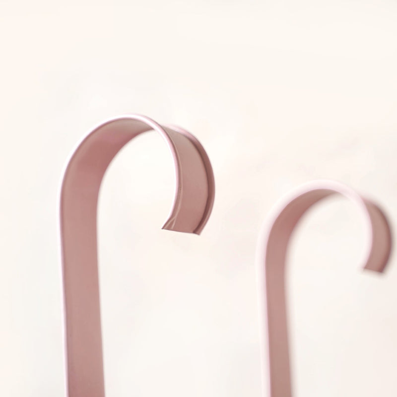 Ribbed Hanging Planter Set Of 2 Dusty Pink