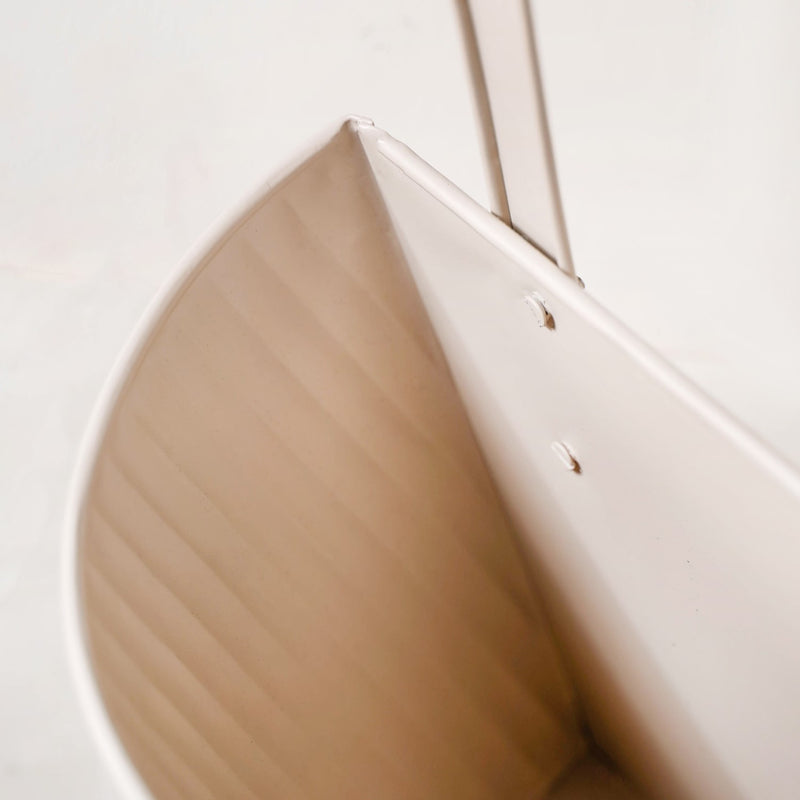 Ribbed Metal Planter Set Of 2 Taupe