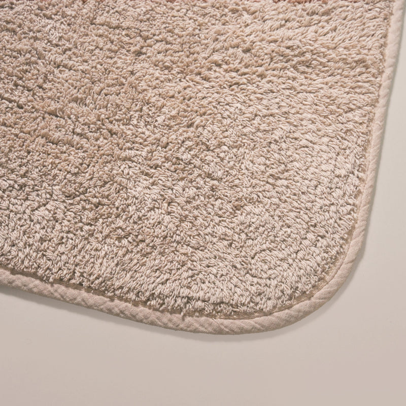 Ribbed Pure Cotton Reversible Anti Slip Floor Mat Brown 82x50cm