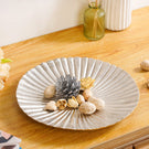 Ribbed Platter Silver 29cm