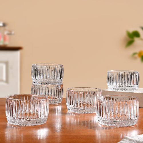 Ribbed Dessert Bowl Set Of 6 160ml