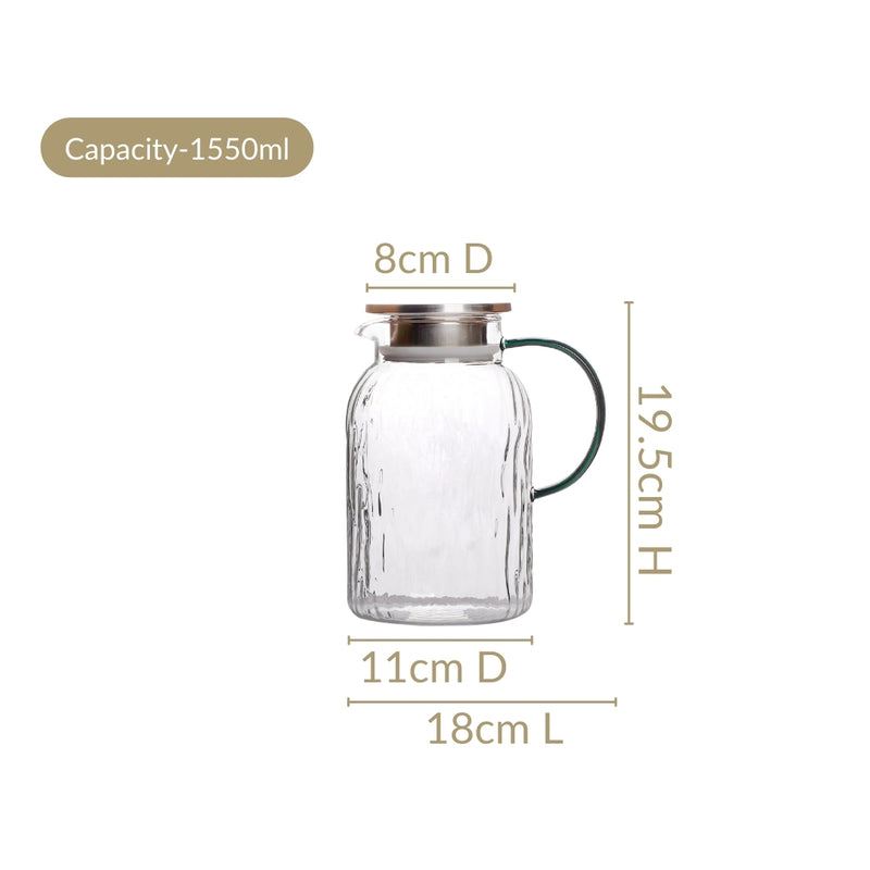 Ribbed Glass Jar 1550ml
