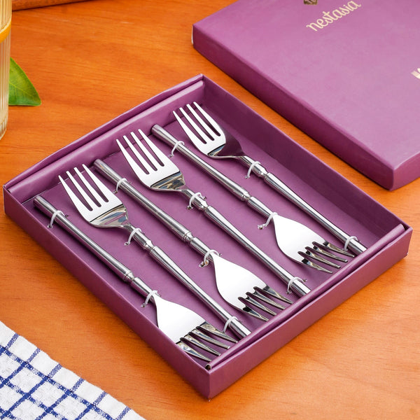 Minimalist Stainless Steel Fork Set Of 6