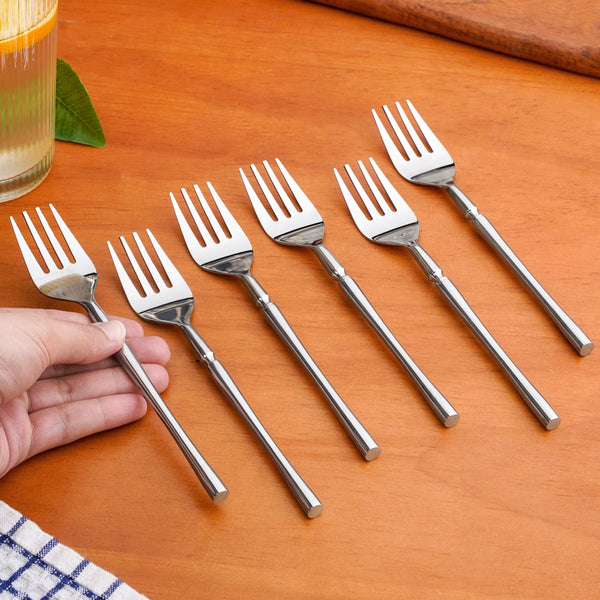 Minimalist Stainless Steel Fork Set Of 6