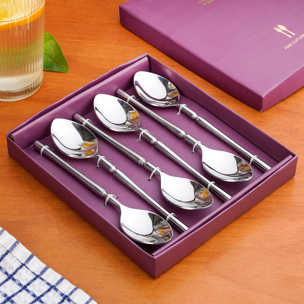 Minimalist Stainless Steel Spoon Set Of 6