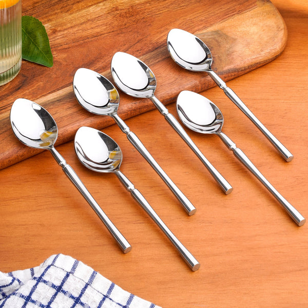 Minimalist Stainless Steel Spoon Set Of 6