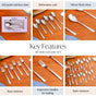 Ring Cut Stainless Steel Cutlery Set Of 18