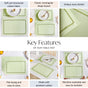 Ripple Edge Green Cotton Placemat Set Of 4