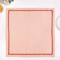 Ripple Edge Peach Cotton Napkin Set Of 4