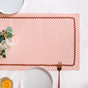 Ripple Edge Peach Cotton Table Runner 183x36cm