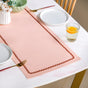 Ripple Edge Peach Cotton Table Runner 183x36cm