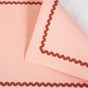 Ripple Edge Peach Set Of 4 Reversible Cotton Placemats