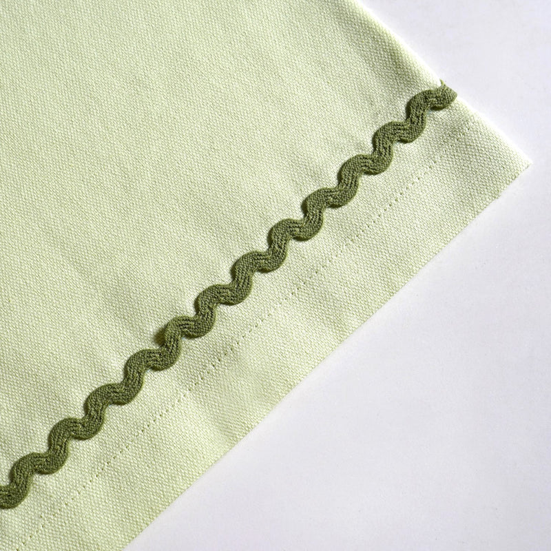 Ripple Edge Set Of 4 Green Cotton Napkins