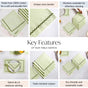 Ripple Edge Set Of 6 Green Cotton Napkins