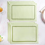 Ripple Edge Set Of 6 Green Table Mats