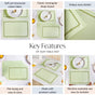 Ripple Edge Set Of 6 Green Table Mats