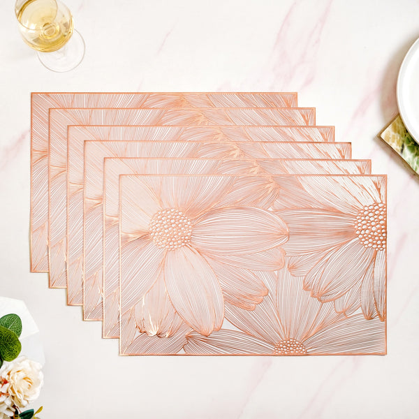 Soft Girl Rose Gold Table Mat Set Of 6