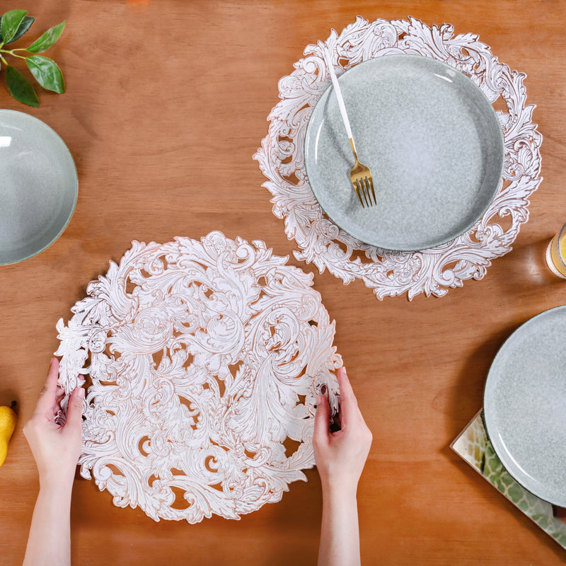 Rosé Luxe Round Tablemat Set Of 6