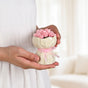 Pink Rose Fruit Fork With Ceramic Vase Set Of 13
