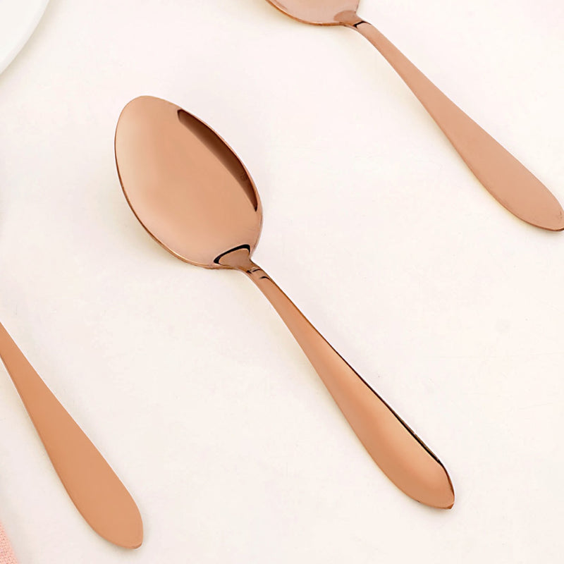 Rose Gold PVD Coated Spoon Set Of 12