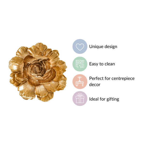 Rose Wall Decor For Living Room Gold