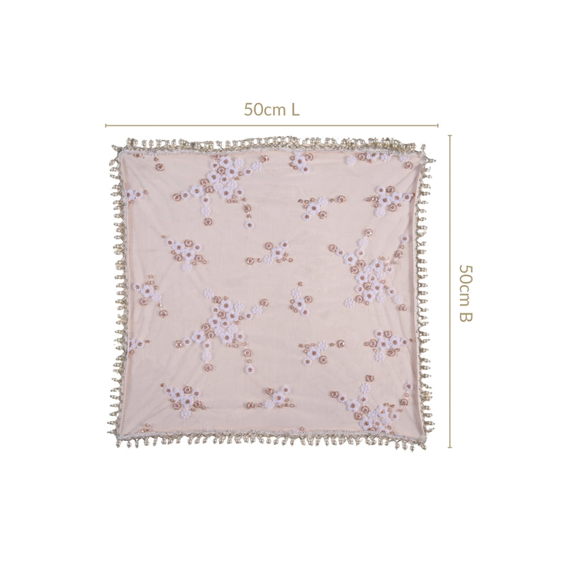 Rose Bloom Pooja Thali Cover Set Of 2