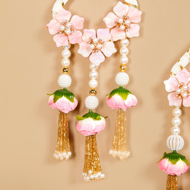 Rosebud And Pearl Decorative Door Hanging Set Of 2