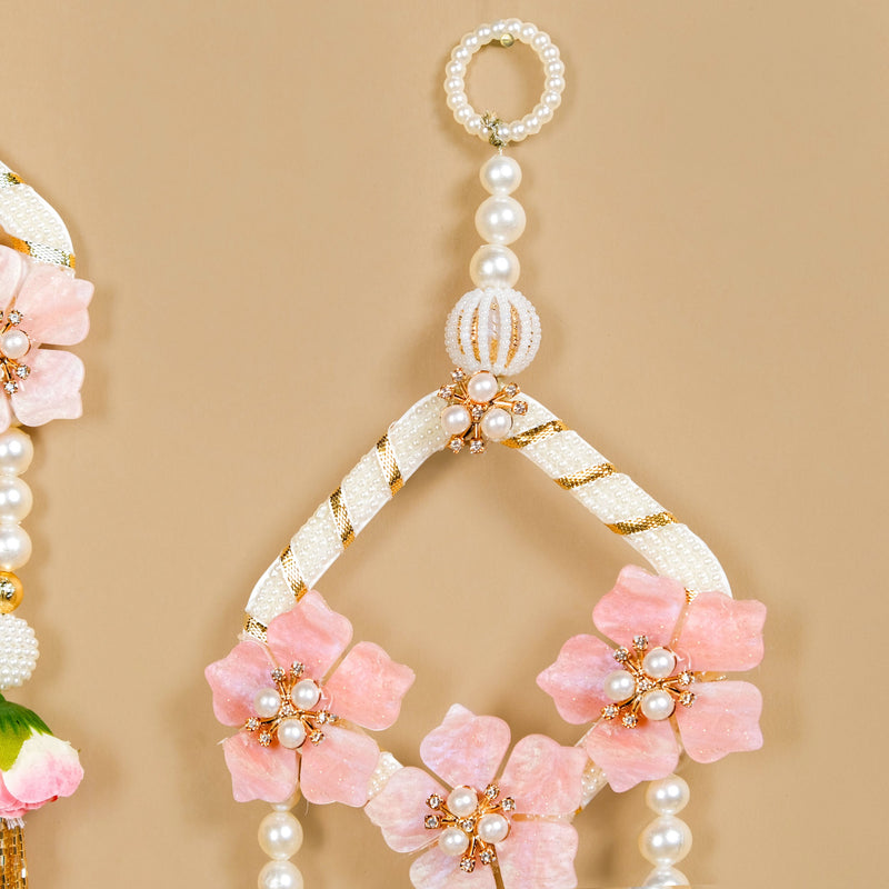 Rosebud And Pearl Decorative Door Hanging Set Of 2