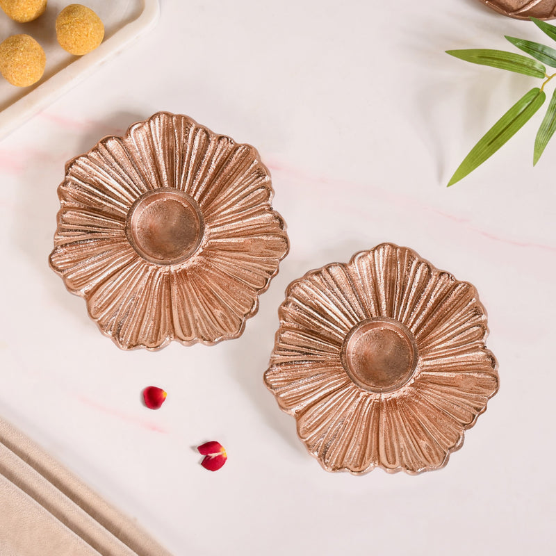 Roselle Tealight Candle Holder Set Of 2