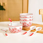 Rosetta Bowls And Spoons Set Of 4 400ml