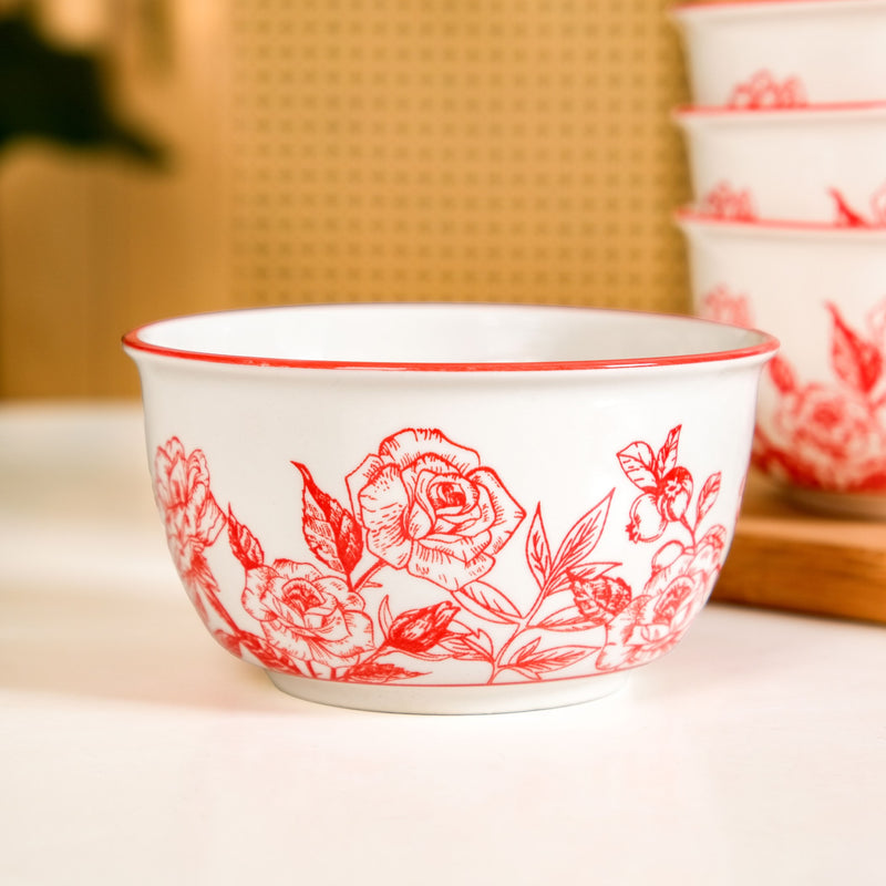 Rosetta Bowls And Spoons Set Of 4 400ml