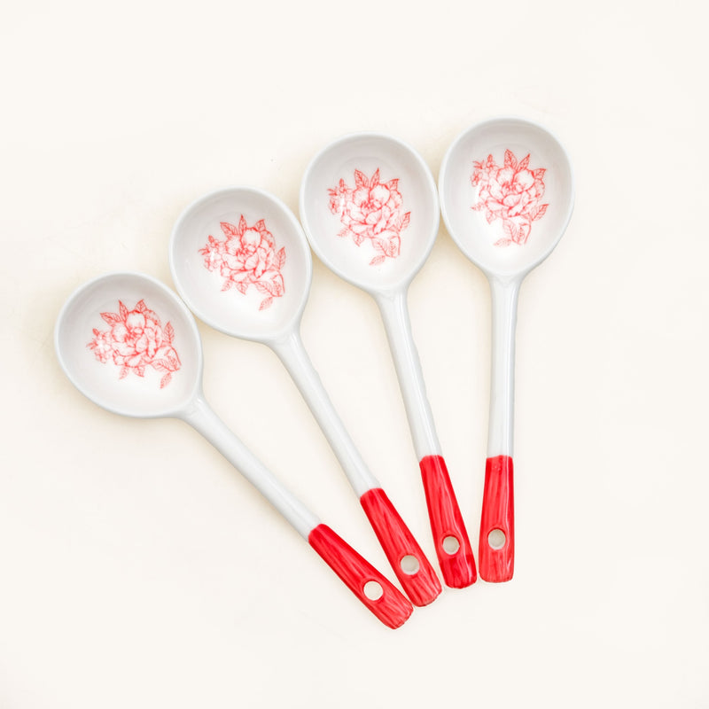 Rosetta Bowls And Spoons Set Of 4 400ml