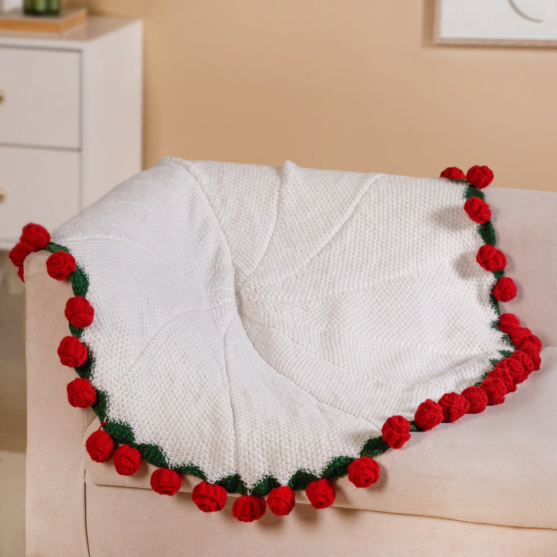 Rosetta Crochet Bouquet Throw 80cm