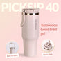 PickSip 40 Insulated Tumbler Bottle With Top Handle Rosy Taupe 1200ml