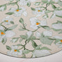 Round Green Poppy Printed Placemats Set Of 6