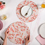 Round Red Poppy Printed Placemats Set Of 6