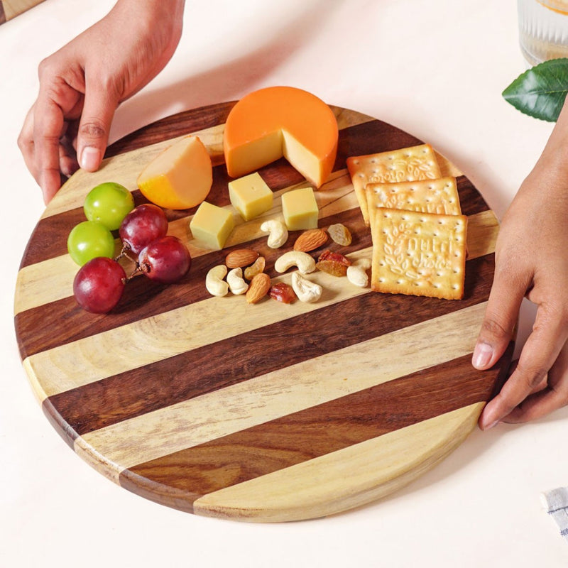 Round Sheesham Wooden Platter 30cm