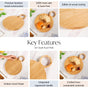 Round Bamboo Serving Platter With Handle