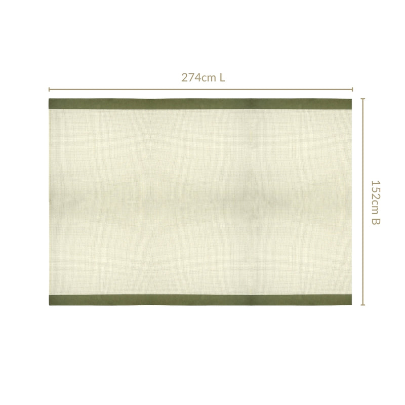 Running Stitch Grid 8 Seater Cotton Table Cover 274x152cm