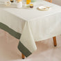 Running Stitch Grid 8 Seater Cotton Table Cover 274x152cm