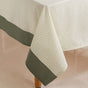 Running Stitch Grid 8 Seater Cotton Table Cover 274x152cm